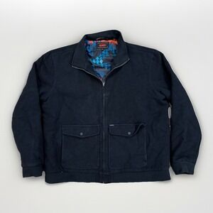 Rock & Roll Jacket Mens XXL Black Cotton Aztec Lined Southwestern Cowboy